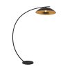 Lindby Emilienne arc floor lamp, black and gold